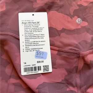 lululemon athletica Align HR Pant 28" in Pink Camo